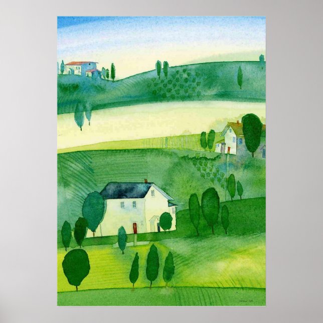 Poster paysage Irlande aquarelle (Devant)