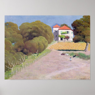 Poster Paysage, La Maison au toit rouge, 1924