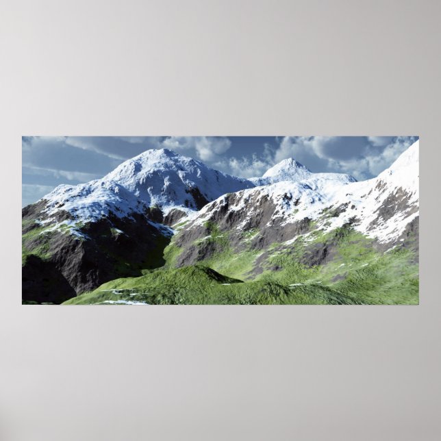 Poster Paysage montagnard (Devant)