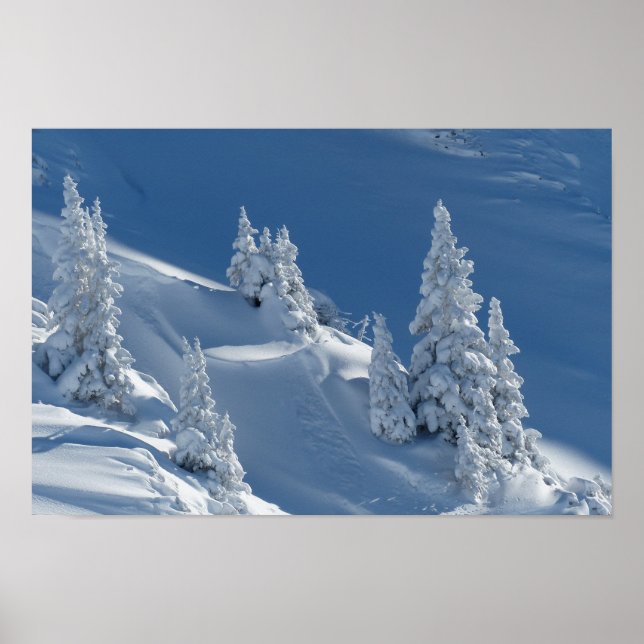 Poster paysage neige hiver (Devant)