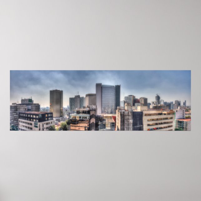 Poster Paysage Panoramique De Mexico (Devant)