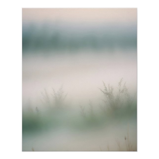 Poster Paysage pittoresque Mist Nature Art Arrière - plan (Devant)