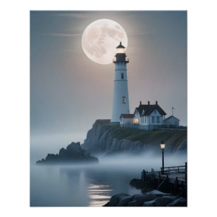 Poster Paysage pittoresque Phare Paysage maritime