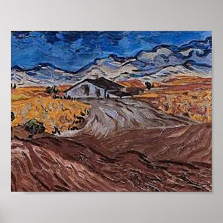 Poster Paysage Proche Saint Rémy Van Gogh