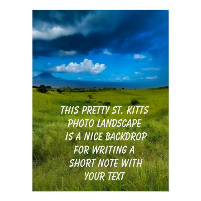 Poster Paysage rural de Saint-Kitts (Devant)