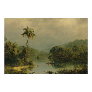 Poster Paysage tropical Église Frédéric Edwin