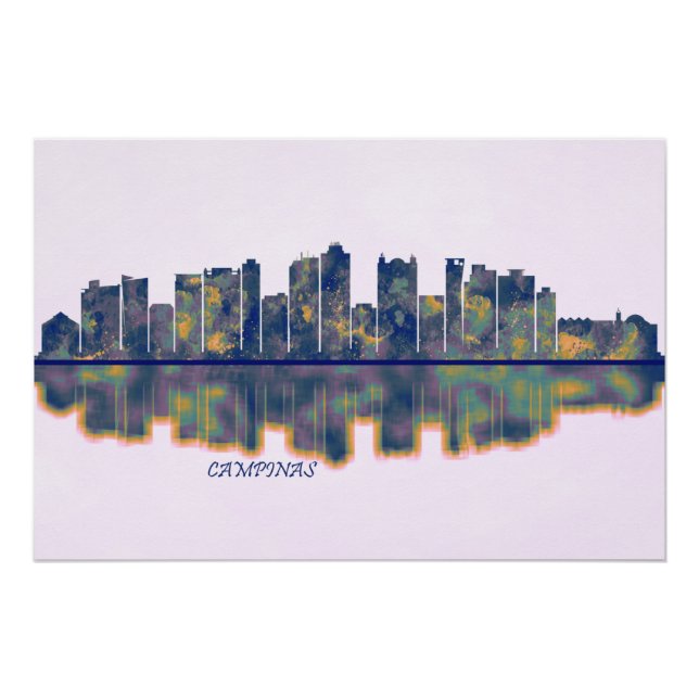 Poster Paysage urbain de Campinas (Devant)