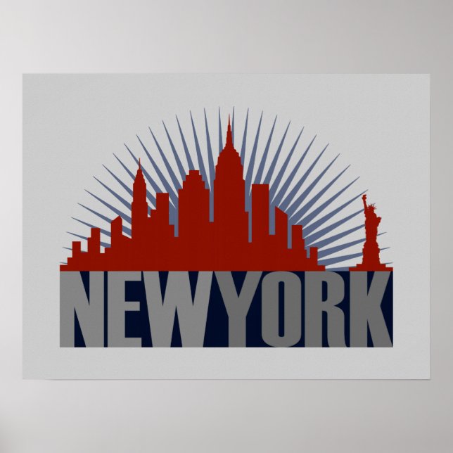 Poster Paysage urbain de New York City (Devant)