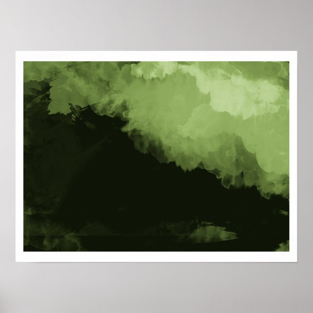 Poster Paysage vert foncé (Devant)