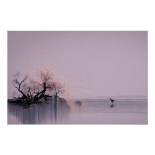 Poster Paysage zen minimaliste