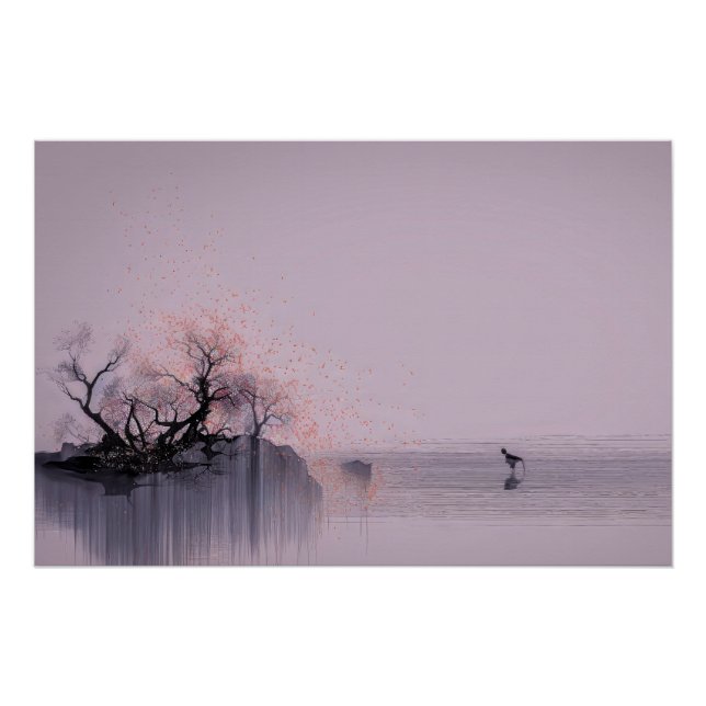 Poster Paysage zen minimaliste (Devant)