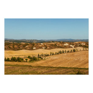 Poster Paysages typiques pour la province de Sienne en To
