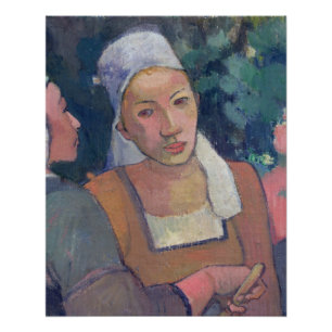 Poster Paysans de Breton de Paul Gauguin , 1894 (huile
