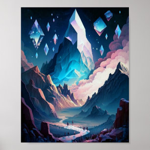Poster Payscape Mountain Of Crystal Imaginaire