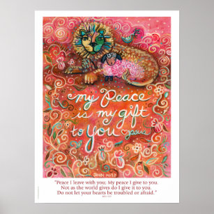 Poster Peace Is My Gift avec John 14:27 verse