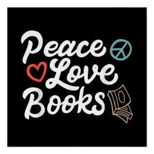 Poster Peace Looks Geeky & Cute Reading