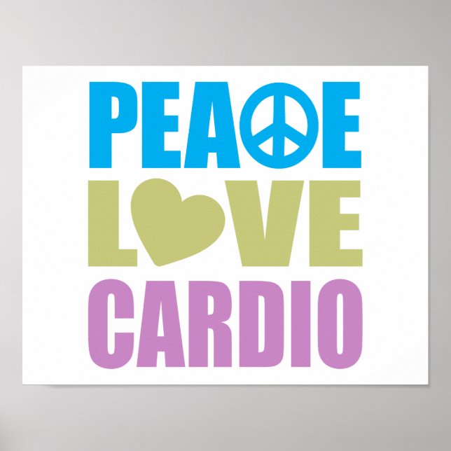 Poster Peace Love Cardio (Devant)
