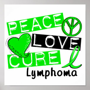 Poster Peace Love Cure Lymphoma