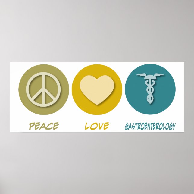 Poster Peace Love Gastroentologie (Devant)