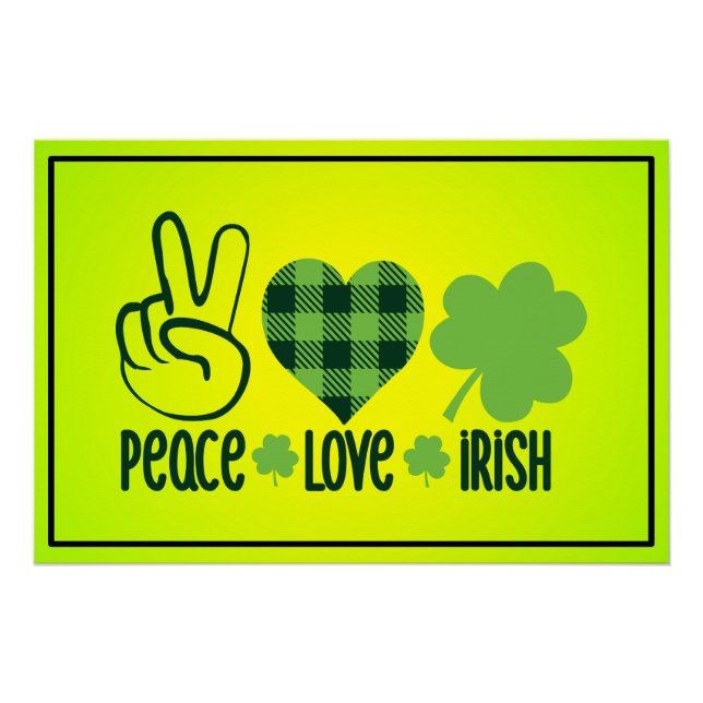 Poster Peace Love Irish-60682 (Devant)