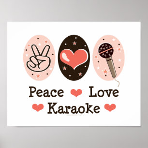 Poster Peace Love Karaoke