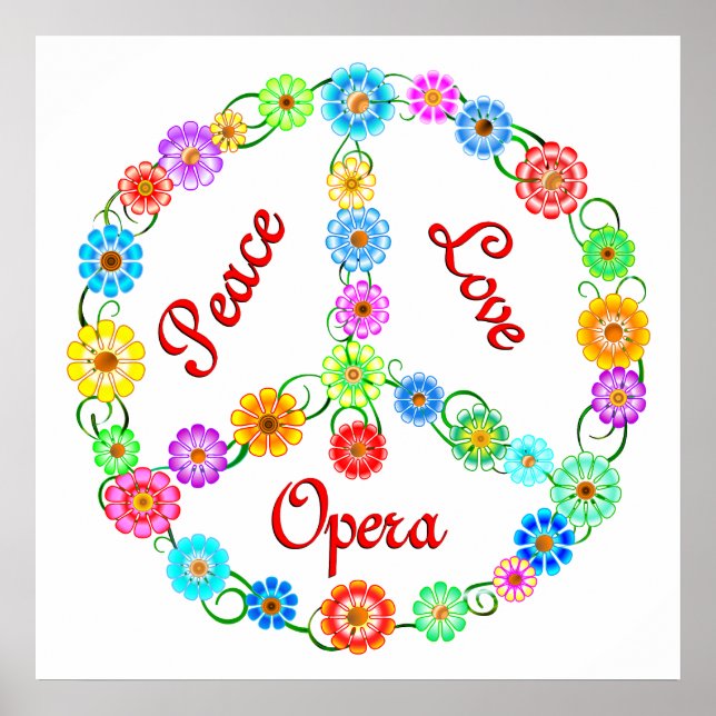 Poster Peace Love Opera (Devant)