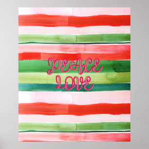 Poster Peace Love - Peintures