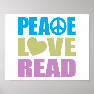 Poster Peace Love Read
