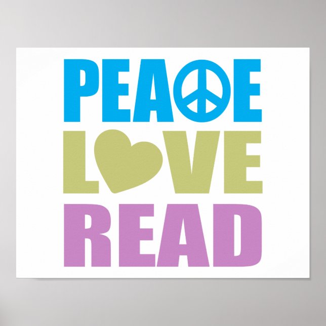 Poster Peace Love Read (Devant)