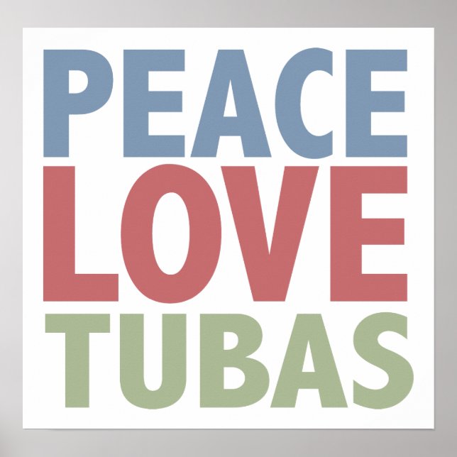 Poster Peace Love Tubas (Devant)