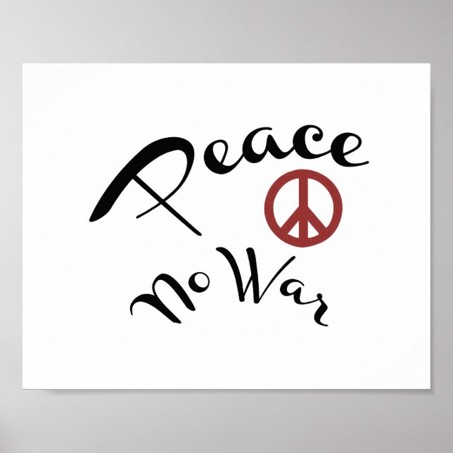 Poster Peace No War (taille standard du cadre phot (Devant)