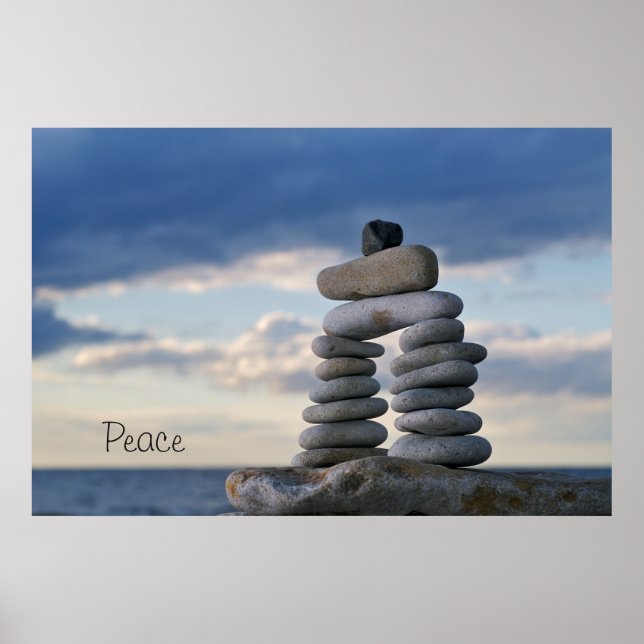 Poster Peace Zen Rocks (Devant)