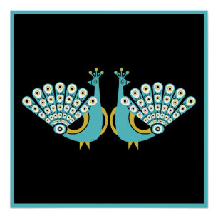 Poster Peacock Art Home Accessoires