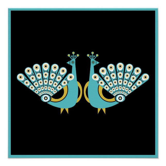 Poster Peacock Art Home Accessoires (Devant)