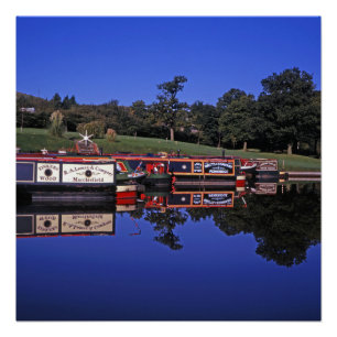 Poster Peak Forest Canal Derbyshire Angleterre
