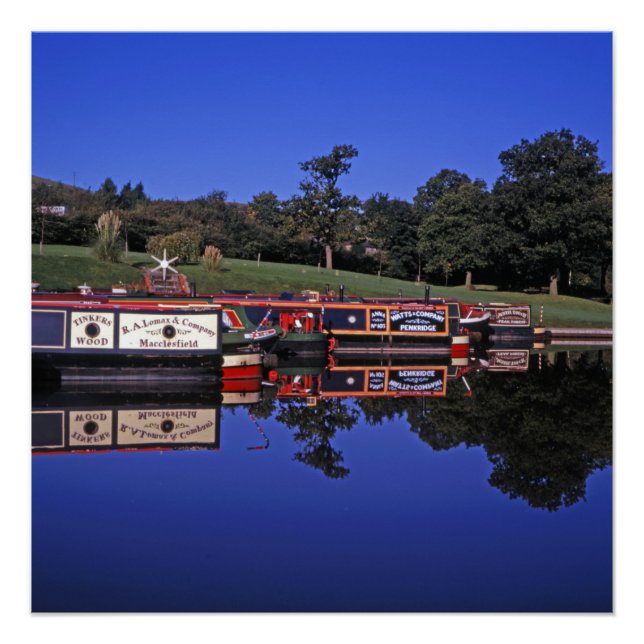 Poster Peak Forest Canal Derbyshire Angleterre (Devant)