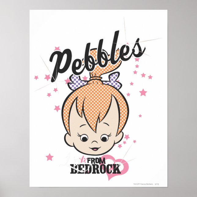 Poster PEBBLES™ Étoiles et coeurs (Devant)