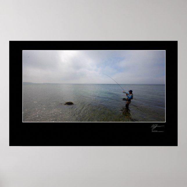 Poster Pêche à la mouche sur la côte danoise (Devant)