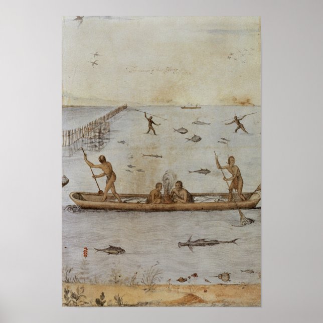 Poster Pêche indienne (Devant)