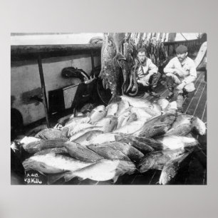 Poster Pêche vintage, les années 1900 tôt