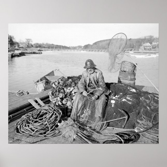 Poster Pêcheur du cap Ann, 1905. Photo ancienne (Devant)