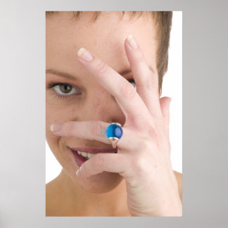 Poster Peeking Through