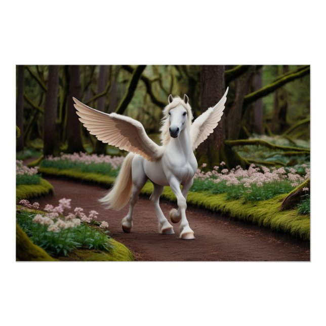 Poster Pegasus Filly sur Forest Walk (Devant)