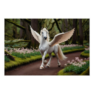 Poster Pegasus Filly sur Forest Walk