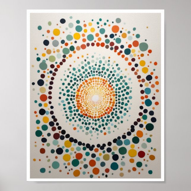 Poster peint point sens d'expansion Wall Art Poste (Devant)