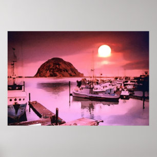 Poster peint sur les teintes du port