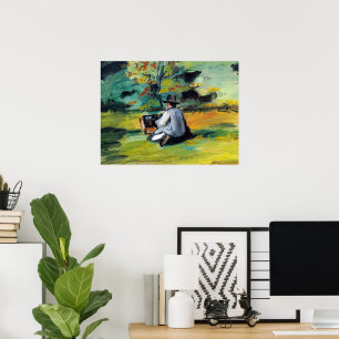 Poster Peintre à l'oeuvre de Paul Cezanne, Art Vintage