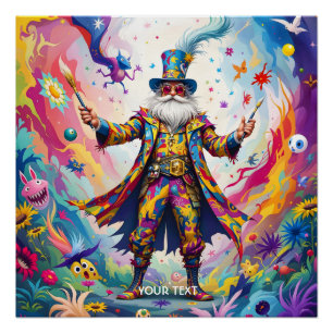 Poster Peintre Abstrait Vibrant Fantastique Mignon