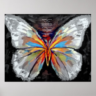 Poster Peinture abstraite de papillon - copies d'art