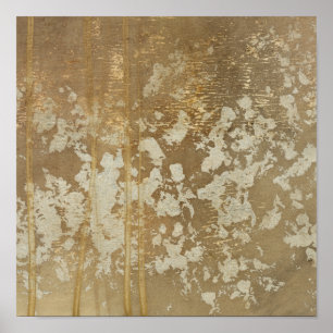 Poster Peinture Abstraite en or avec lunettes d'argent